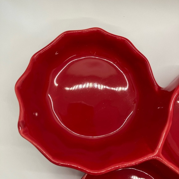 Maioliche Jessica Ceramic 3 Compartment Snack Bowl - Picture 9 of 12